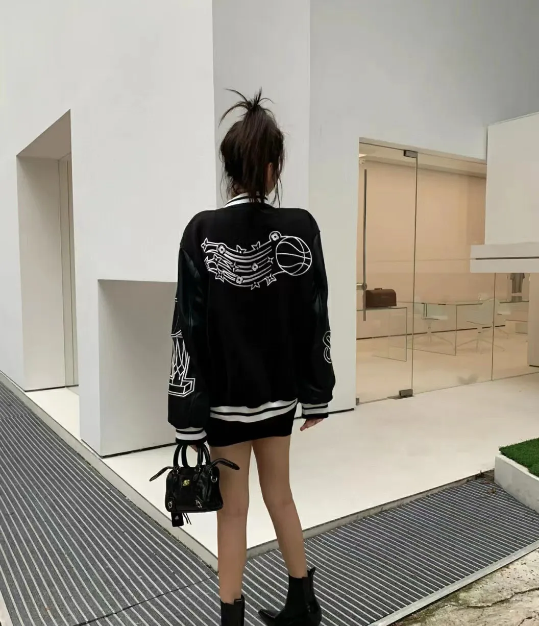 Louis Vuitton & NBA 21Fw joint baseball jacket